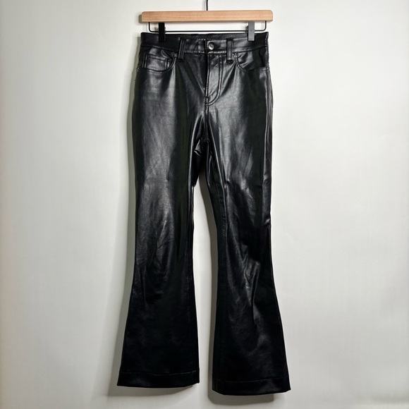 Veronica Beard Beverly Vegan Leather Skinny-Flare Pant size 26 - Picture 3 of 12